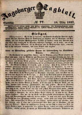 Augsburger Tagblatt Samstag 18. März 1837