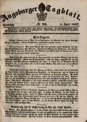 Augsburger Tagblatt Samstag 8. April 1837