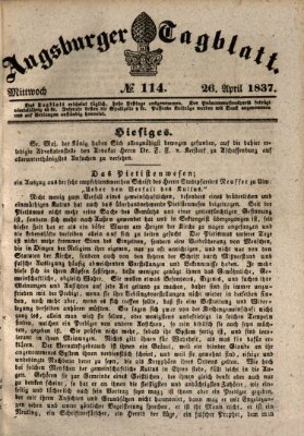 Augsburger Tagblatt Mittwoch 26. April 1837