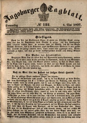 Augsburger Tagblatt Donnerstag 4. Mai 1837