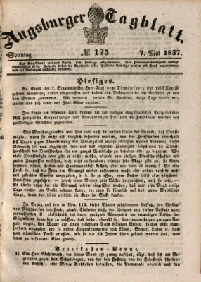 Augsburger Tagblatt Sonntag 7. Mai 1837