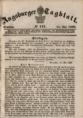 Augsburger Tagblatt Samstag 13. Mai 1837