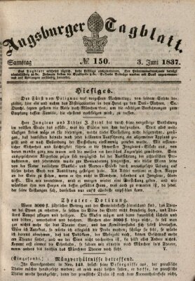 Augsburger Tagblatt Samstag 3. Juni 1837