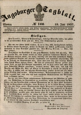 Augsburger Tagblatt Montag 19. Juni 1837