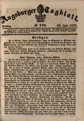 Augsburger Tagblatt Freitag 23. Juni 1837