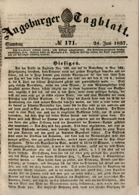 Augsburger Tagblatt Samstag 24. Juni 1837