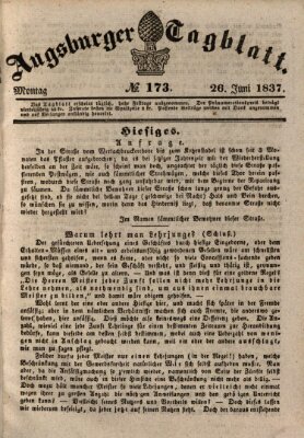 Augsburger Tagblatt Montag 26. Juni 1837