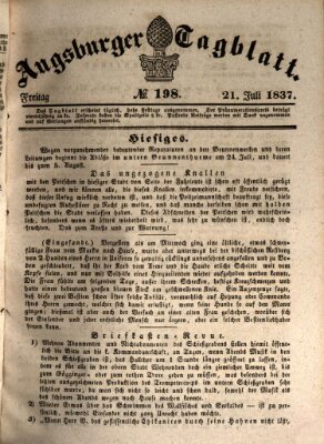 Augsburger Tagblatt Freitag 21. Juli 1837