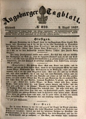 Augsburger Tagblatt Mittwoch 2. August 1837