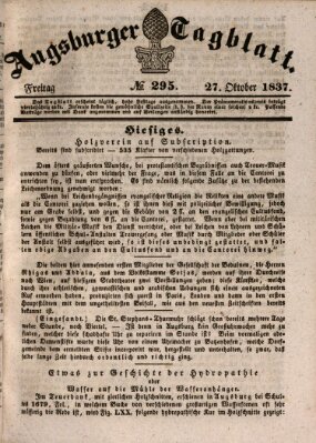 Augsburger Tagblatt Freitag 27. Oktober 1837