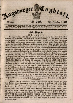 Augsburger Tagblatt Montag 30. Oktober 1837