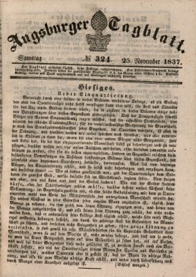 Augsburger Tagblatt Samstag 25. November 1837