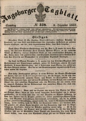 Augsburger Tagblatt Samstag 9. Dezember 1837