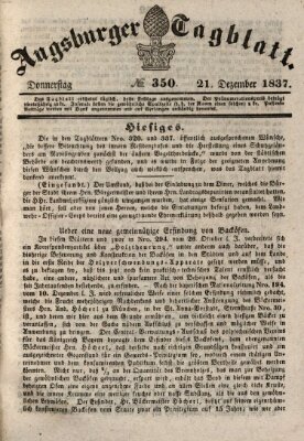 Augsburger Tagblatt Donnerstag 21. Dezember 1837