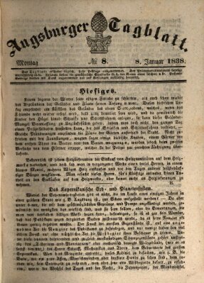 Augsburger Tagblatt Montag 8. Januar 1838