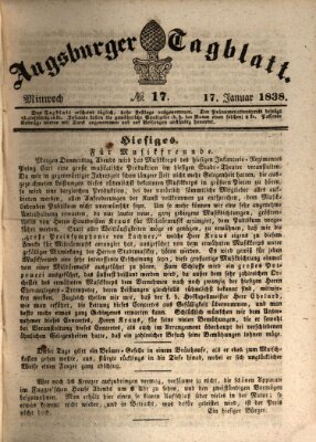 Augsburger Tagblatt Mittwoch 17. Januar 1838