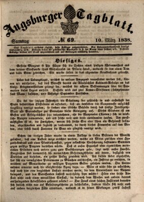 Augsburger Tagblatt Samstag 10. März 1838