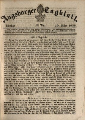 Augsburger Tagblatt Montag 19. März 1838