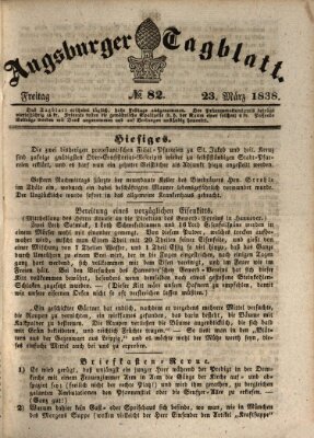 Augsburger Tagblatt Freitag 23. März 1838