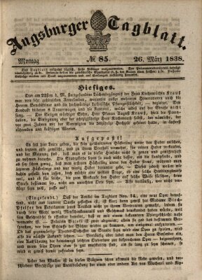 Augsburger Tagblatt Montag 26. März 1838