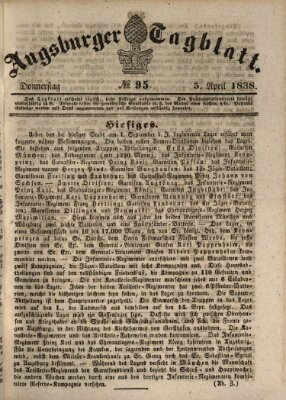 Augsburger Tagblatt Donnerstag 5. April 1838