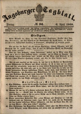 Augsburger Tagblatt Freitag 6. April 1838