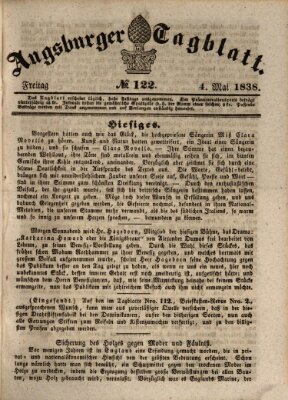 Augsburger Tagblatt Freitag 4. Mai 1838