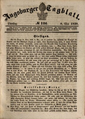 Augsburger Tagblatt Dienstag 8. Mai 1838