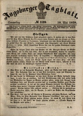 Augsburger Tagblatt Donnerstag 10. Mai 1838