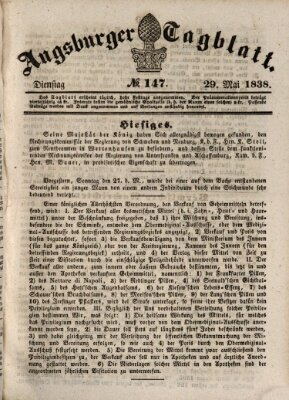 Augsburger Tagblatt Dienstag 29. Mai 1838