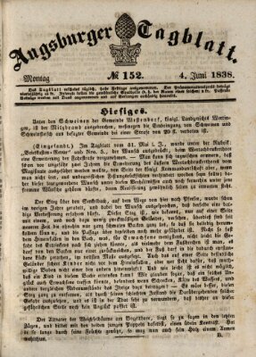 Augsburger Tagblatt Montag 4. Juni 1838