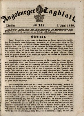 Augsburger Tagblatt Dienstag 5. Juni 1838