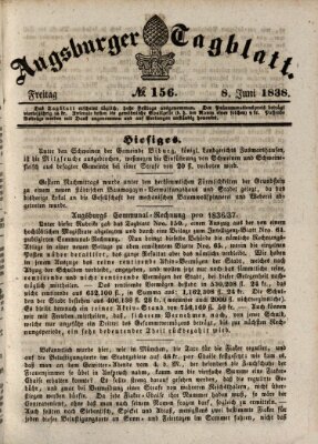 Augsburger Tagblatt Freitag 8. Juni 1838