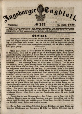 Augsburger Tagblatt Samstag 9. Juni 1838