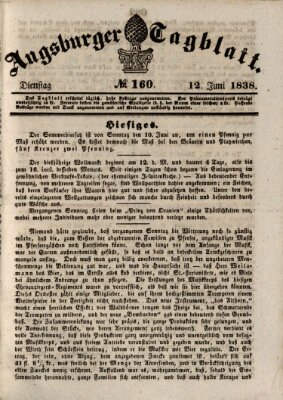 Augsburger Tagblatt Dienstag 12. Juni 1838