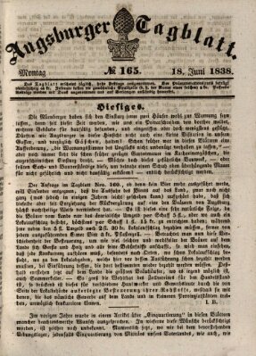 Augsburger Tagblatt Montag 18. Juni 1838