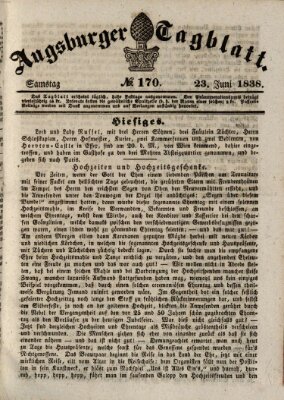 Augsburger Tagblatt Samstag 23. Juni 1838