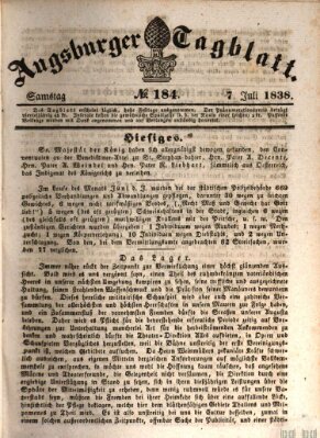 Augsburger Tagblatt Samstag 7. Juli 1838