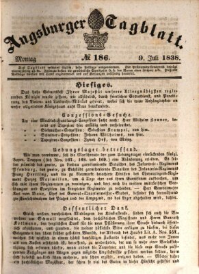 Augsburger Tagblatt Montag 9. Juli 1838