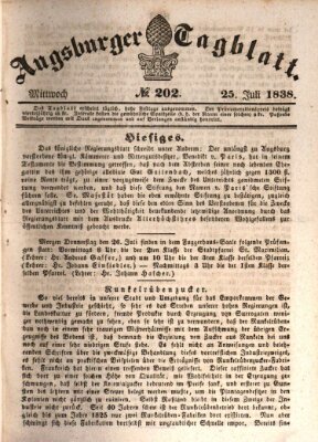 Augsburger Tagblatt Mittwoch 25. Juli 1838