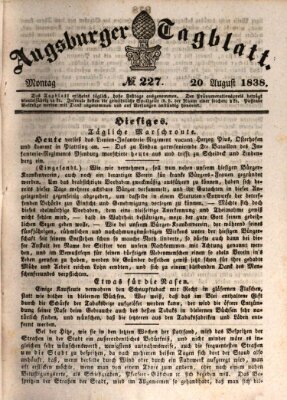 Augsburger Tagblatt Montag 20. August 1838