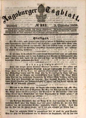 Augsburger Tagblatt Mittwoch 5. September 1838