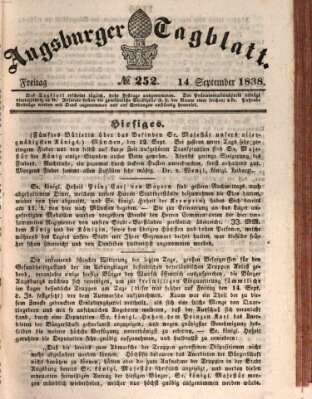 Augsburger Tagblatt Freitag 14. September 1838