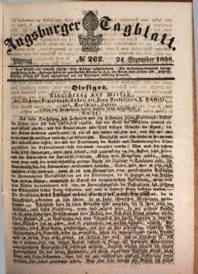 Augsburger Tagblatt Montag 24. September 1838