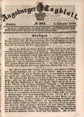 Augsburger Tagblatt Sonntag 4. November 1838