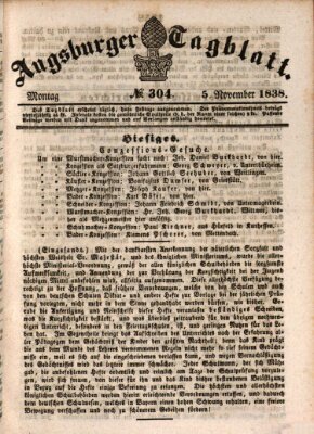 Augsburger Tagblatt Montag 5. November 1838