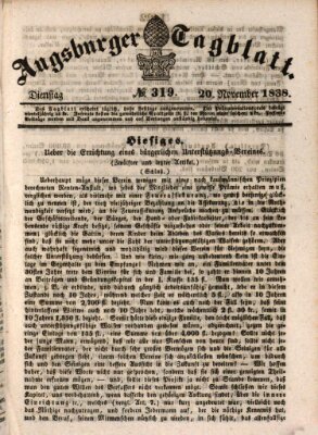 Augsburger Tagblatt Dienstag 20. November 1838