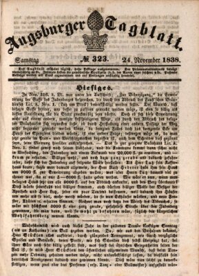 Augsburger Tagblatt Samstag 24. November 1838