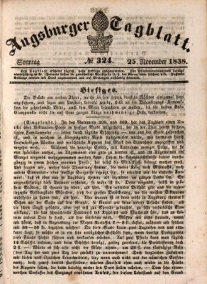 Augsburger Tagblatt Sonntag 25. November 1838