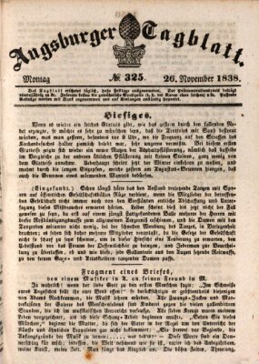 Augsburger Tagblatt Montag 26. November 1838